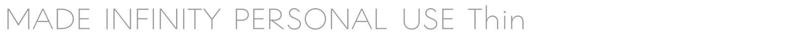 Made Infinity font preview